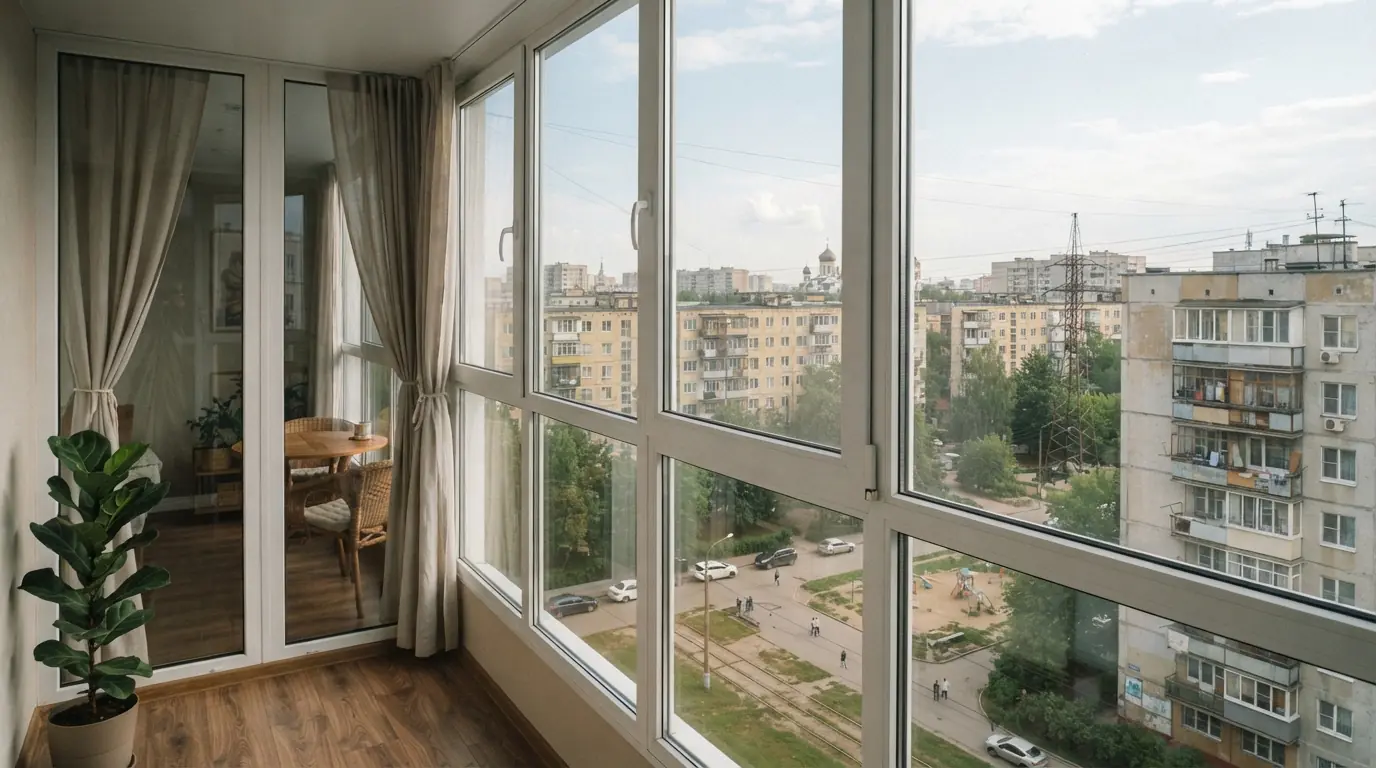 Объединение балкона с комнатой после перепланировки — фото 8